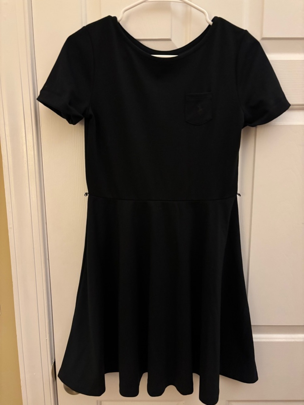 Polo by Ralph Lauren Black Short-Sleeve Fit-and-Flare Dress